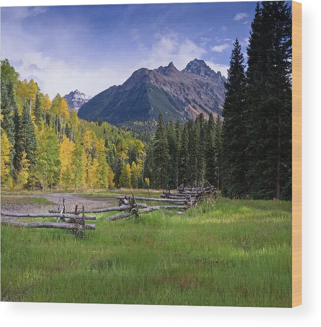 Mount Sneffels Wood Print featuring the photograph Mount Sneffels in Autumnn by Greg Nyquist