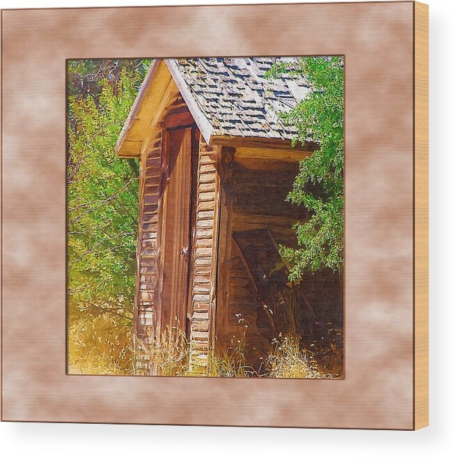 Outhouse Wood Print featuring the photograph Outhouse 1 by Susan Kinney