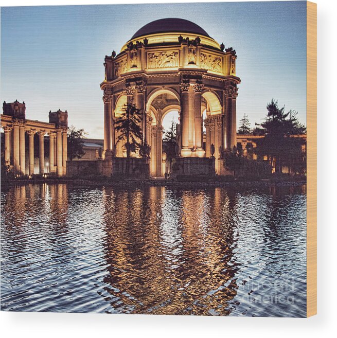 San Francisco Wood Print featuring the photograph Palace of Fine Arts SF II by Chuck Kuhn