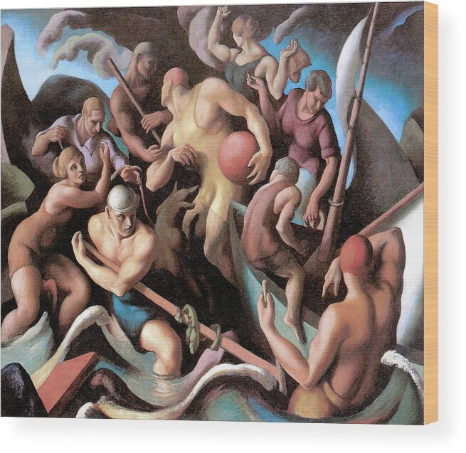 People Of Chilmark Wood Print featuring the photograph People of Chilmark by Thomas Hart Benton