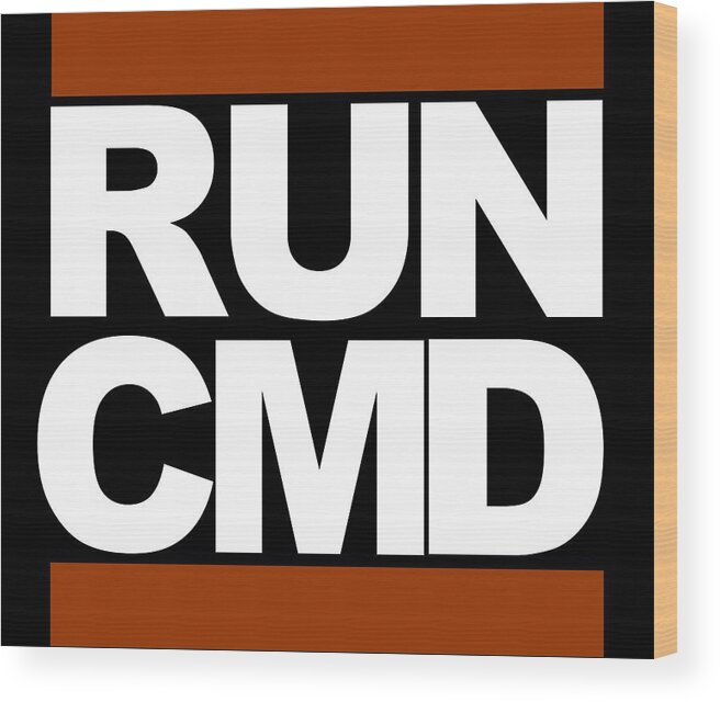Run Command Wood Print featuring the photograph Run CMD by Darryl Dalton