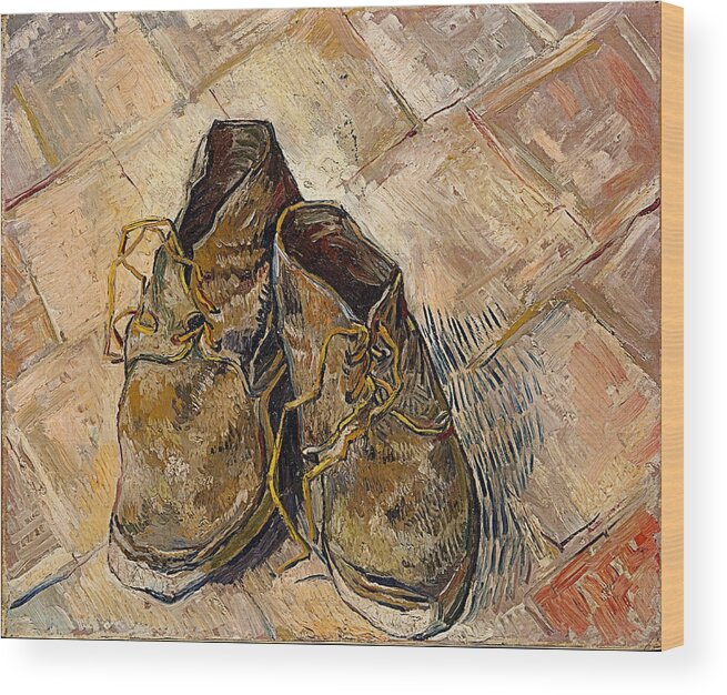 Vincent Van Gogh Wood Print featuring the digital art Shoes by Newwwman