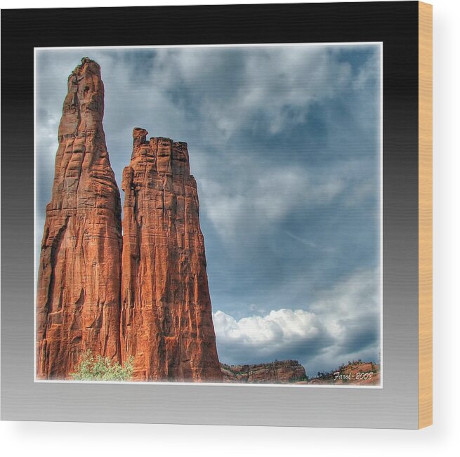 Spider Rock Wood Print featuring the photograph Spider Rock by Farol Tomson