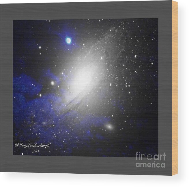 Digital Art Wood Print featuring the digital art The Heavens by MaryLee Parker