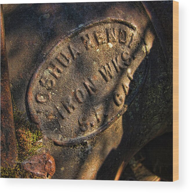 Old Iron Wood Print featuring the photograph Trademark by Fred Denner