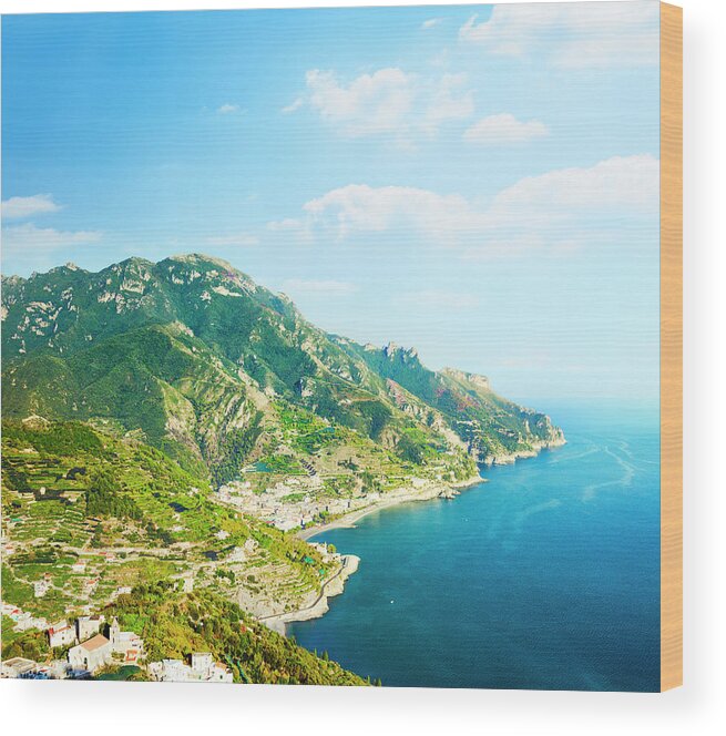 Tyrrhenian Sea Wood Print featuring the photograph Amalfi Coast #1 by Spooh