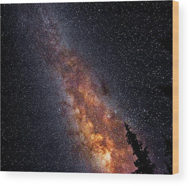 Tranquility Wood Print featuring the photograph Milky Way #1 by Chen Su