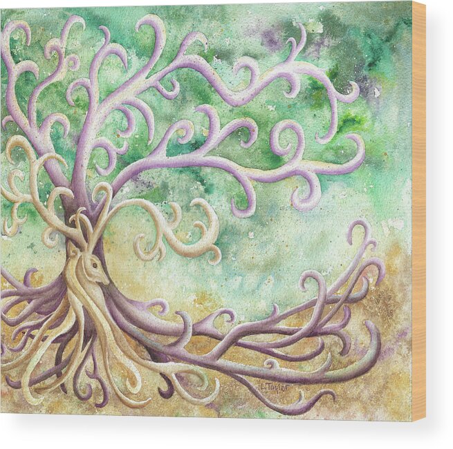 Celtic Wood Print featuring the painting Celtic Culture by Lori Taylor