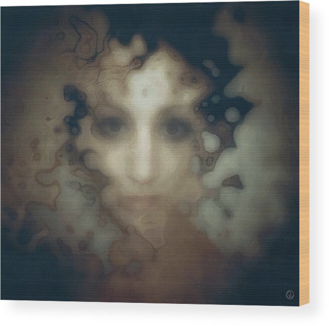 Woman Wood Print featuring the digital art Emerging from the depth by Gun Legler