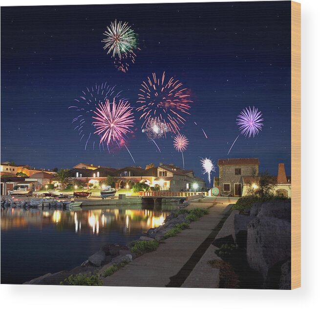 Event Wood Print featuring the photograph Fireworks by Dsgpro