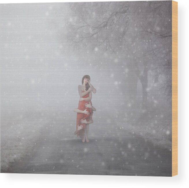 Mood Wood Print featuring the photograph Long Lonely Winter by Martin Marcisovsky