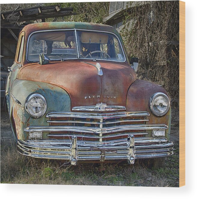 Automotive Wood Print featuring the photograph Rusty Gold by Michael Frank