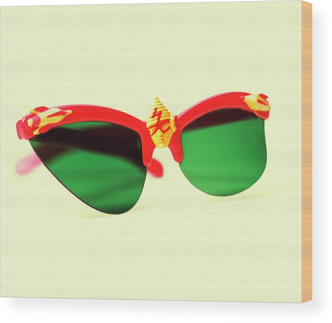 Accessories Wood Print featuring the drawing Space Theme Sunglasses by CSA Images