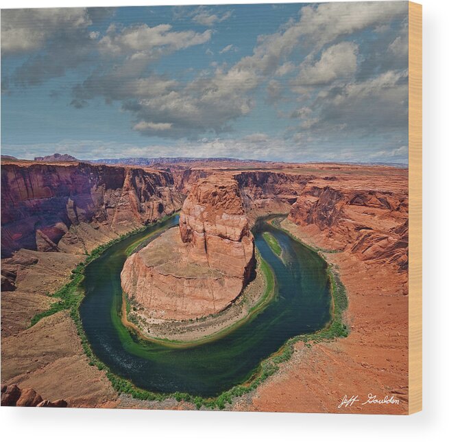 Arid Climate Wood Print featuring the photograph Horseshoe Bend on the Colorado River by Jeff Goulden
