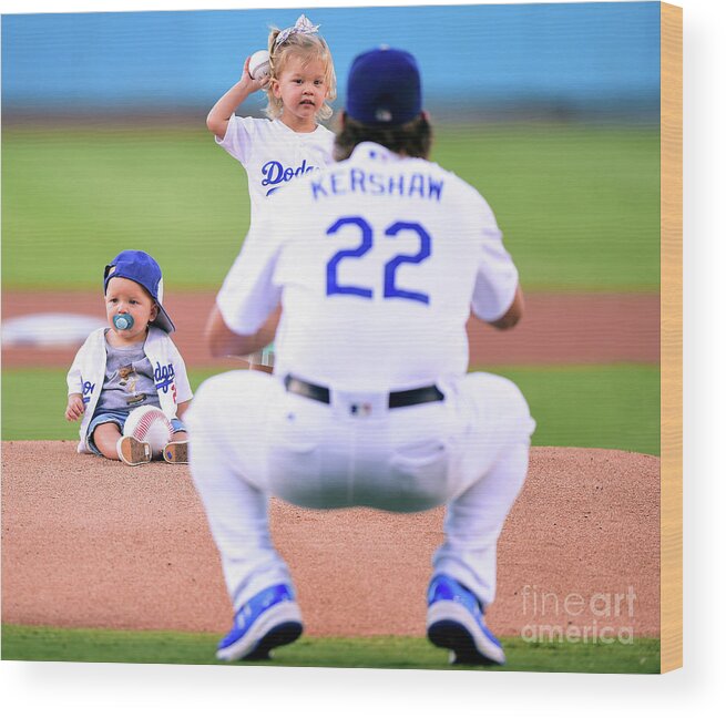 Child Wood Print featuring the photograph Clayton Kershaw #12 by Harry How