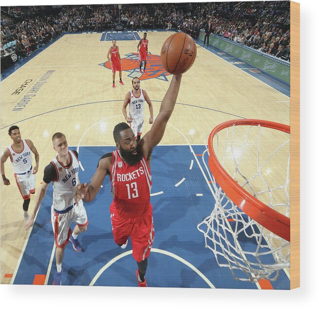 Nba Pro Basketball Wood Print featuring the photograph James Harden by Nathaniel S. Butler