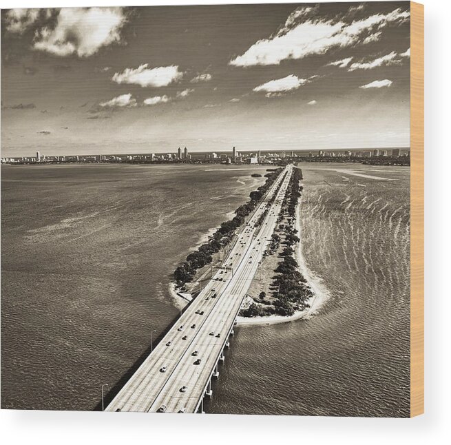 Macarthur Causeway Wood Print featuring the photograph MacArthur Causeway #2 by Mountain Dreams