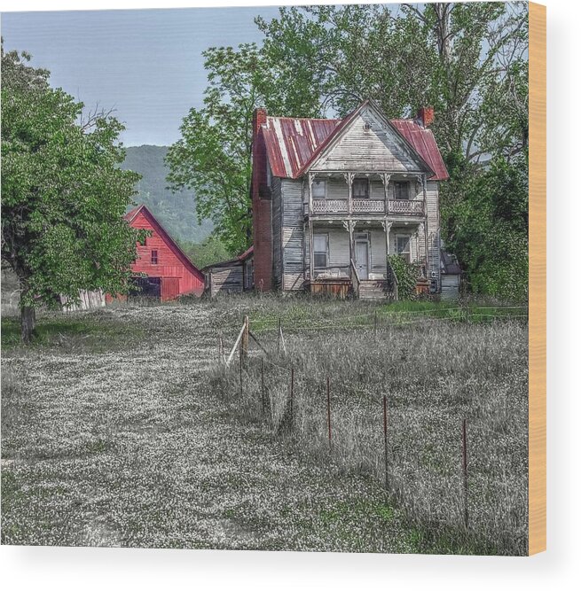 Farm Wood Print featuring the photograph The Old Homeplace #1 by Randall Dill