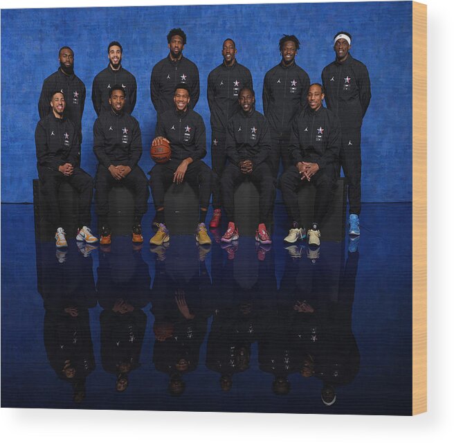 Eastern Conference All Stars Wood Print featuring the photograph 2023 NBA All-Star - NBA All-Star Game by Jesse D. Garrabrant