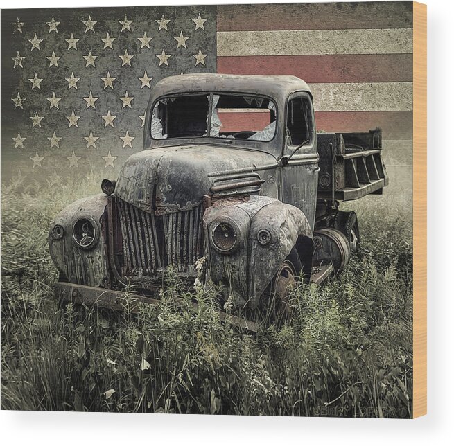 Pickup Truck Wood Print featuring the photograph American Beauty 2 by Jerry LoFaro