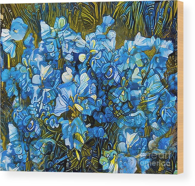 Campanula Wood Print featuring the photograph Campanulafest by Jack Torcello