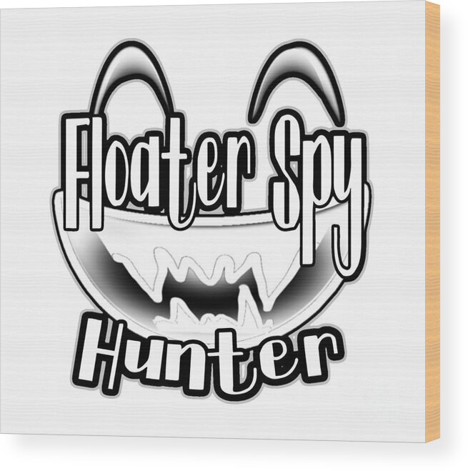 Floater Wood Print featuring the digital art Floater Spy Hunter Halloween Cartoon Series by Delynn Addams