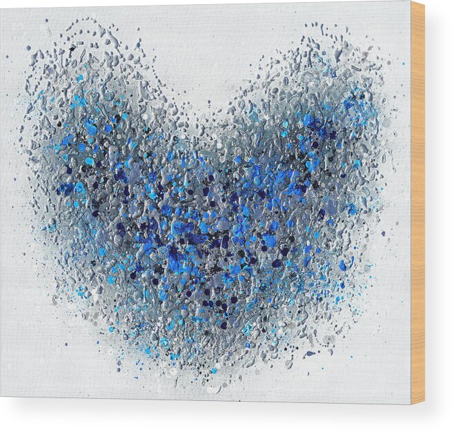 Heart Wood Print featuring the painting Inspired Heart by Amanda Dagg