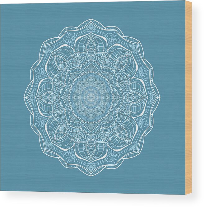 Mandala Wood Print featuring the digital art Mandala of Empathy by Angie Tirado