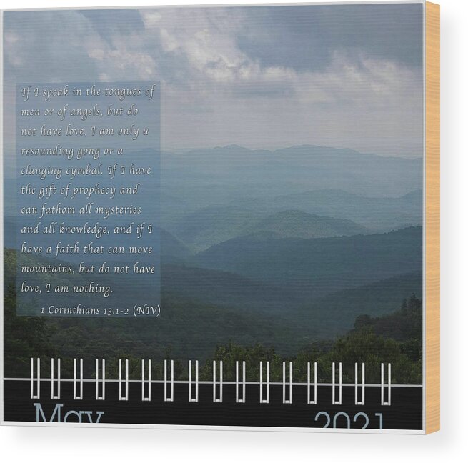 2021 Wood Print featuring the photograph May 2021 Inspirational Calendar Preview by Joni Eskridge