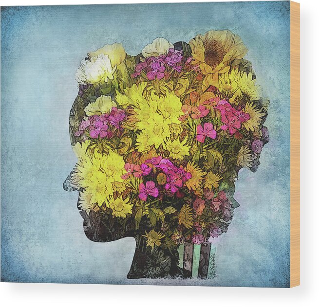 Flowers Wood Print featuring the photograph Me Myself and I by Shara Abel