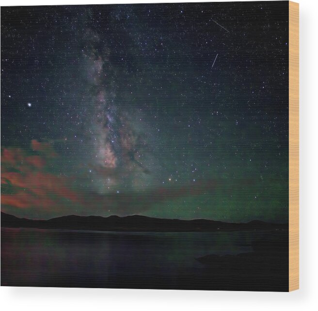 Milky Way Wood Print featuring the photograph Milky Way Over South Park by Bob Falcone