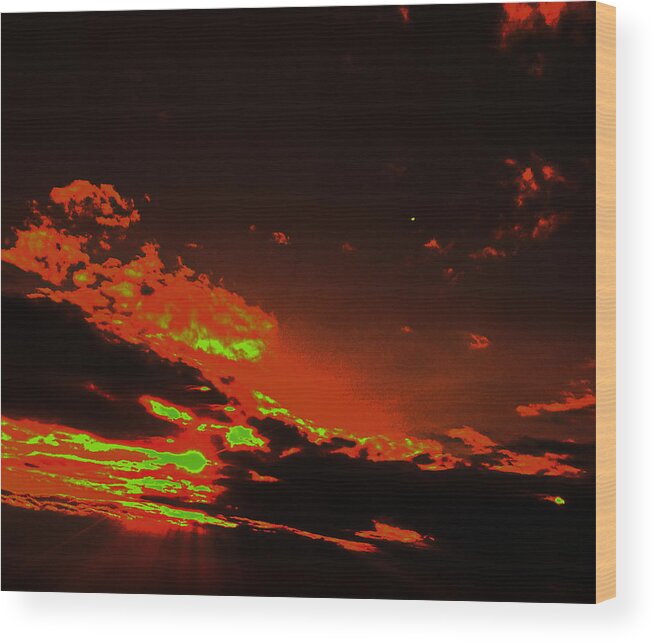  Wood Print featuring the photograph Sky Fires by Trevor A Smith