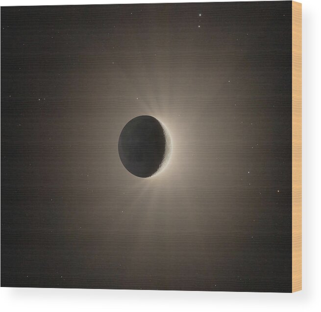 Moon Wood Print featuring the photograph The Moon by Grant Twiss