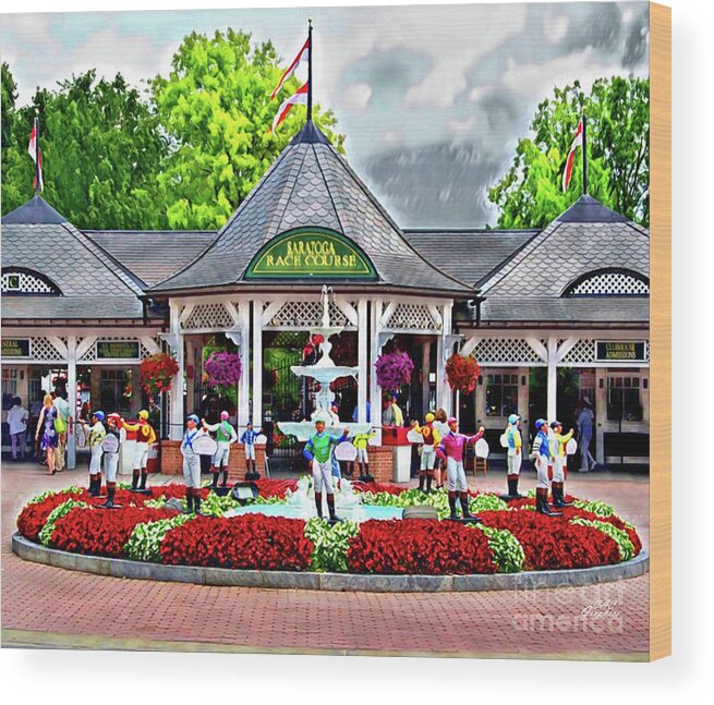 Saratoga Wood Print featuring the digital art Welcome To Saratoga by CAC Graphics