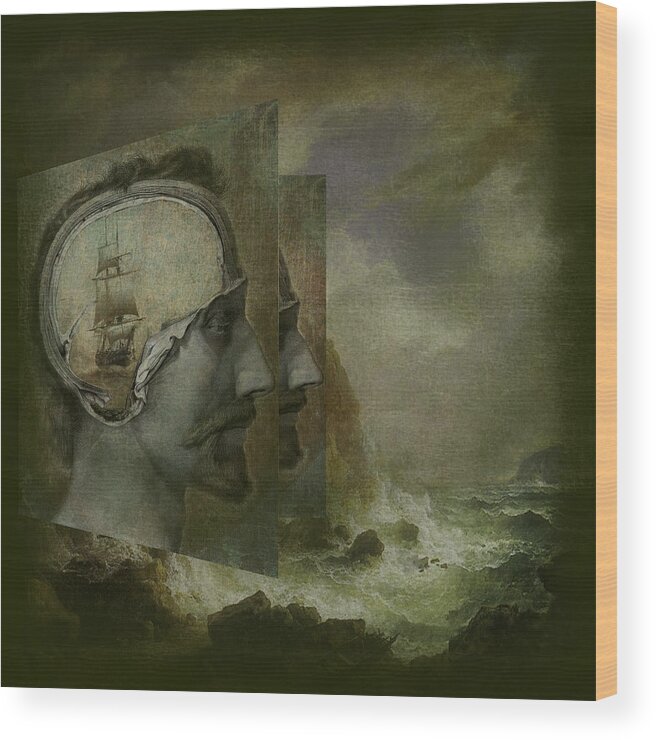 Unique Photographic Art Wood Print featuring the photograph When a Man's Thoughts Turn Toward the Sea by Jeff Burgess