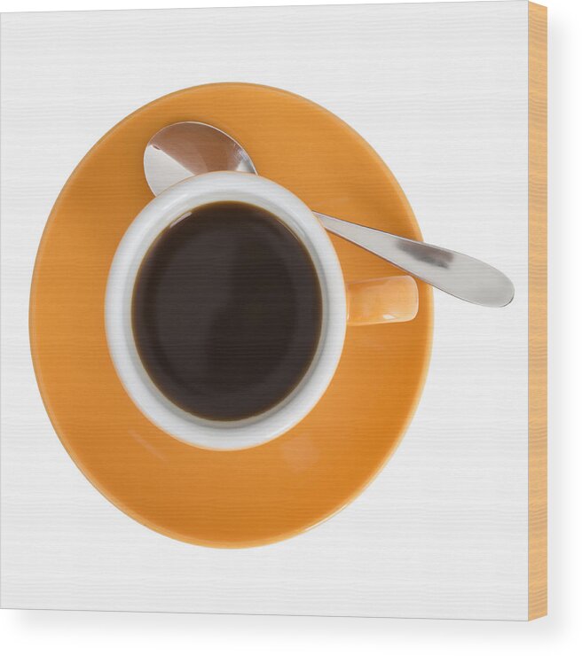 Coffee Wood Print featuring the photograph Cup of Coffee #1 by Chevy Fleet