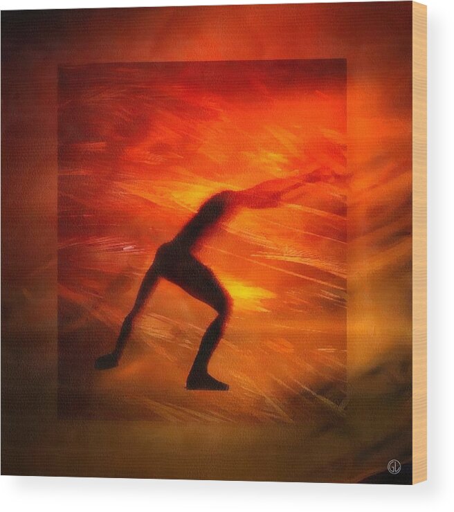 Man Wood Print featuring the digital art Fiery dance #1 by Gun Legler