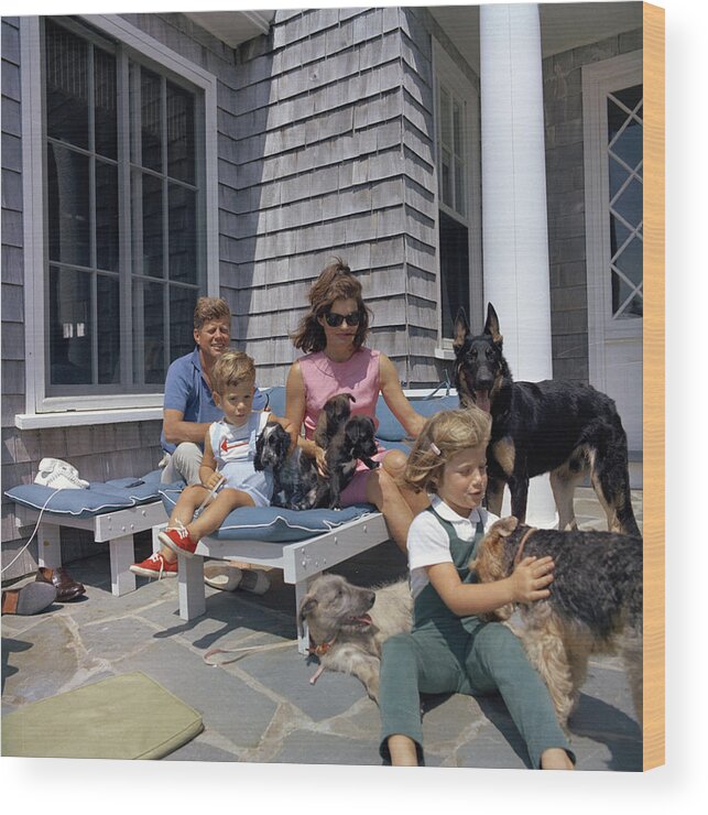 1963 Wood Print featuring the photograph Kennedy Family, 1963 #2 by Granger