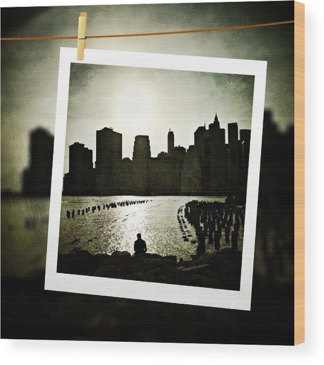 Postcard Wood Print featuring the photograph New York in June #2 by Natasha Marco