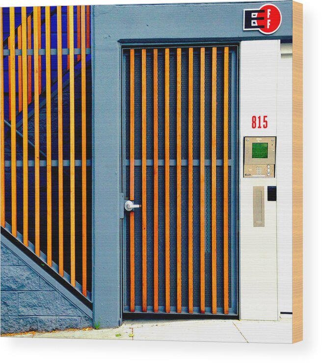 #door #gate Wood Print featuring the photograph Orange Gate #1 by Julie Gebhardt