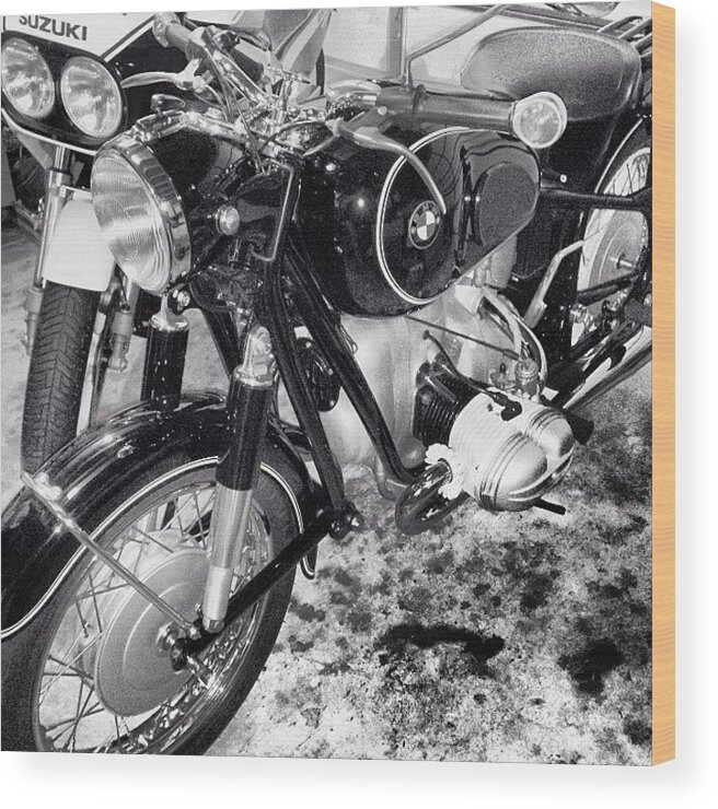  Wood Print featuring the photograph Rare Vintage Beauty - 1969 Bmw R69s #1 by Peter Richter