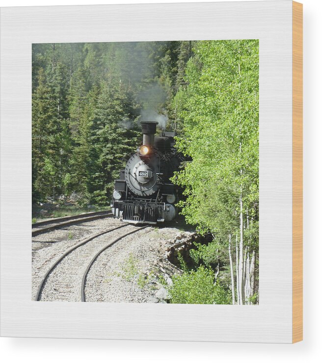 The Durango & Silverton Train Has Been One Of The Southwest's Most Sought After Tourist Attractions For Over 130 Years Since 1882! Today Wood Print featuring the photograph Silverton-Durango Steam Engine #1 by Jack Pumphrey