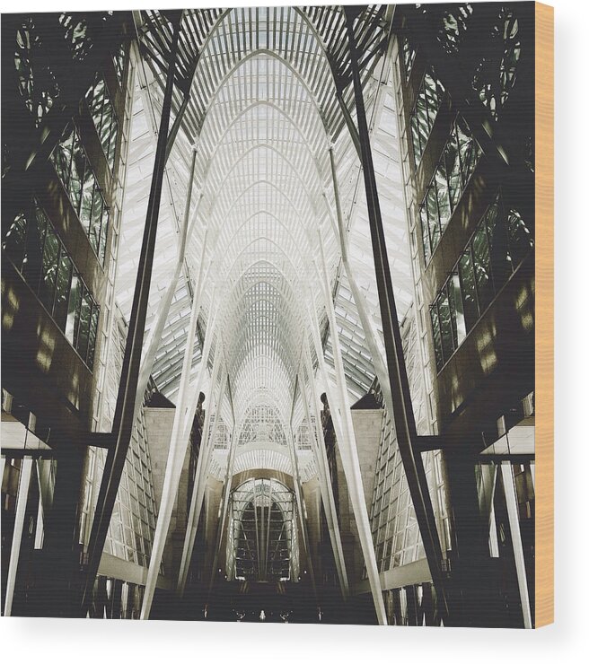 Brookfield Place Wood Print featuring the photograph Symmetry #2 by Natasha Marco