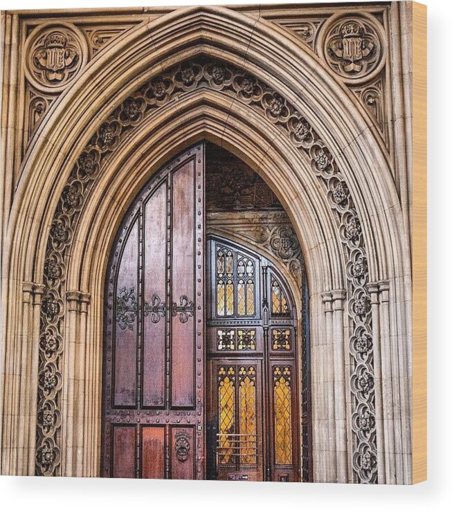 Detailed Wood Print featuring the photograph The Door #1 by Aleck Cartwright