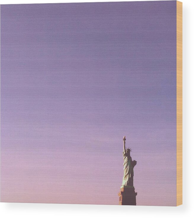 Statue Wood Print featuring the photograph The Statue Of Liberty #1 by Lasse Kristensen