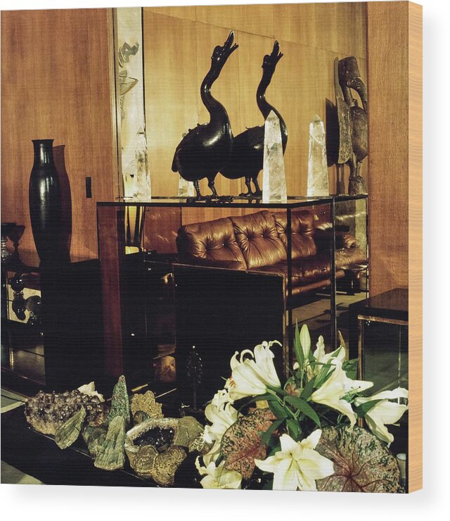 Paris Wood Print featuring the photograph Yves Saint Laurent's Living Room #12 by Horst P. Horst