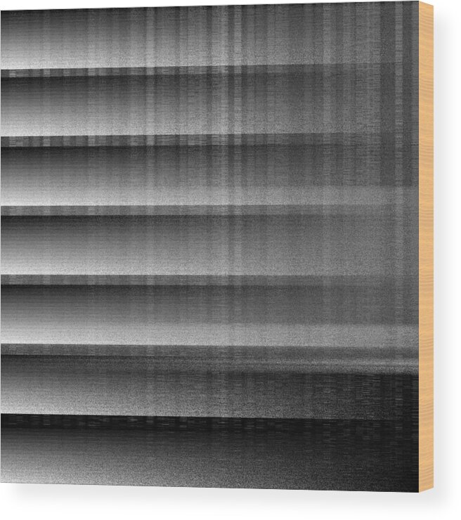 Abstract Digital Algorithm Rithmart Microscopic Defect Camera Monochrome Image Wood Print featuring the digital art 16shades.1 by Gareth Lewis