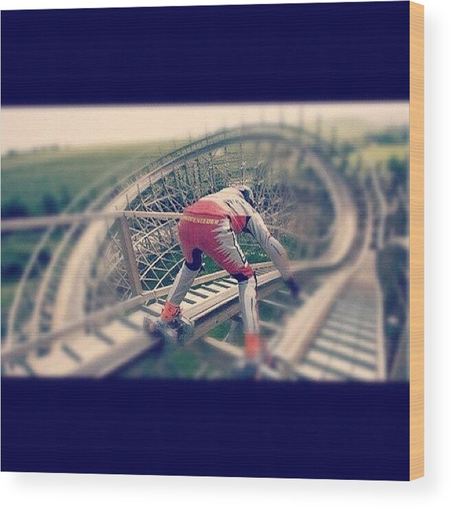 Roller Coaster Wood Print featuring the photograph Instagram Photo by Samantha Brush