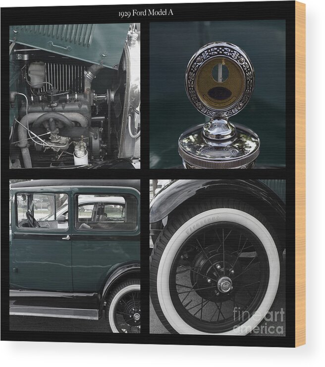 Ford Wood Print featuring the photograph 1929 Ford Model A by Steven Parker