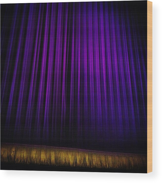 Curtain Wood Print featuring the photograph Broadway #4 by Natasha Marco